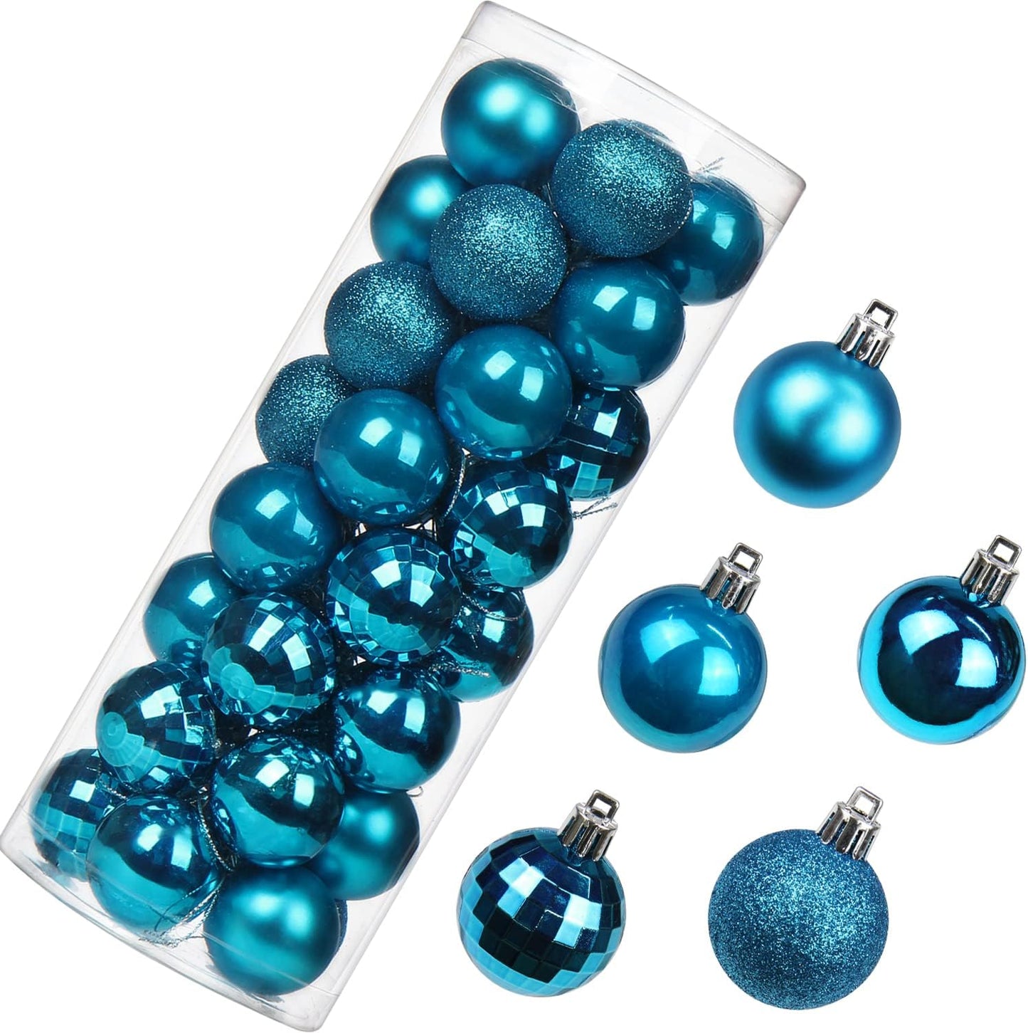 3.94" Large Christmas Balls Shatterproof Red Christmas Ornaments 6 Pcs Big Red Christmas Ornaments for Christmas Tree Holiday Wedding Party Decoration