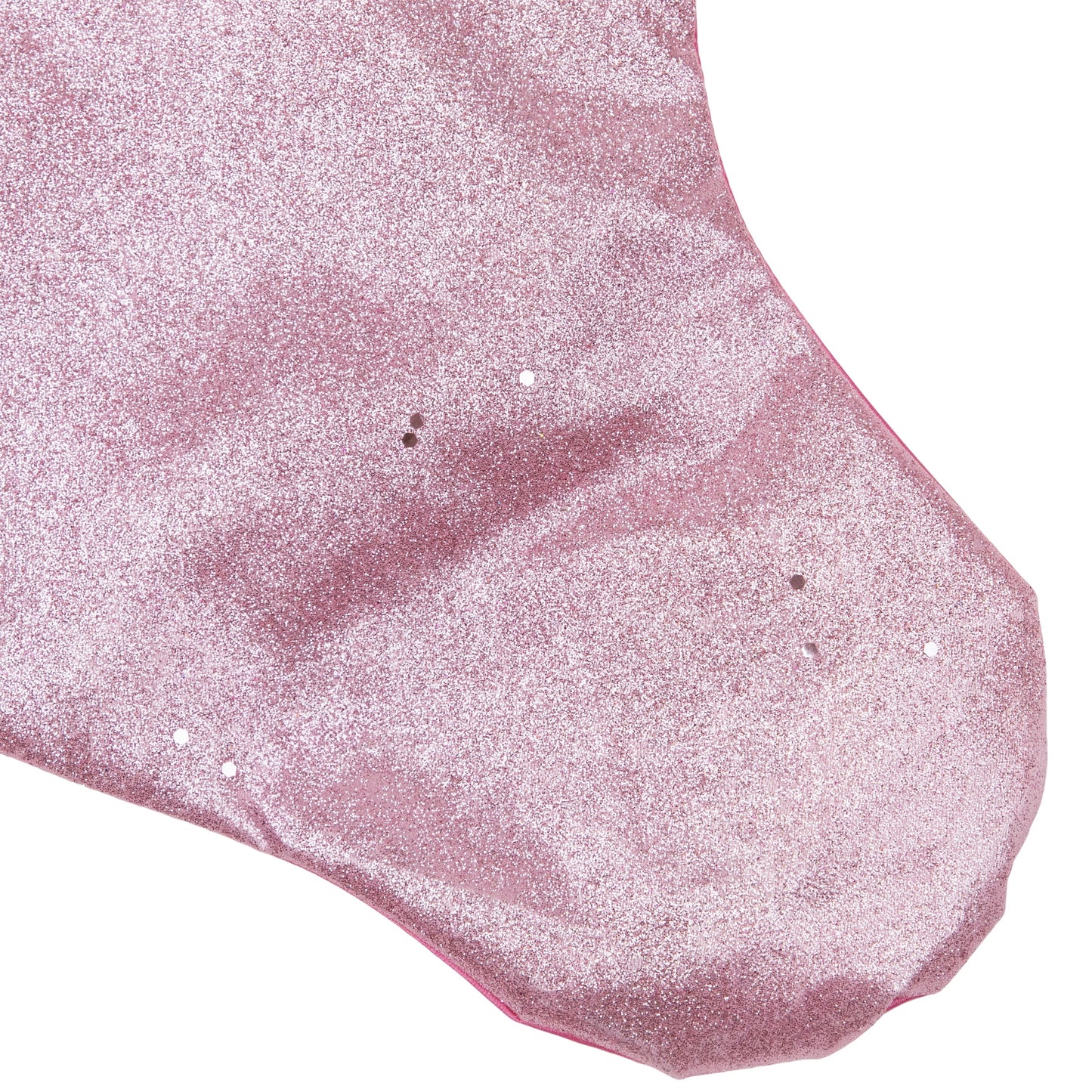 21" Pink and Silver Glittered Princess Christmas Stocking with Cuff