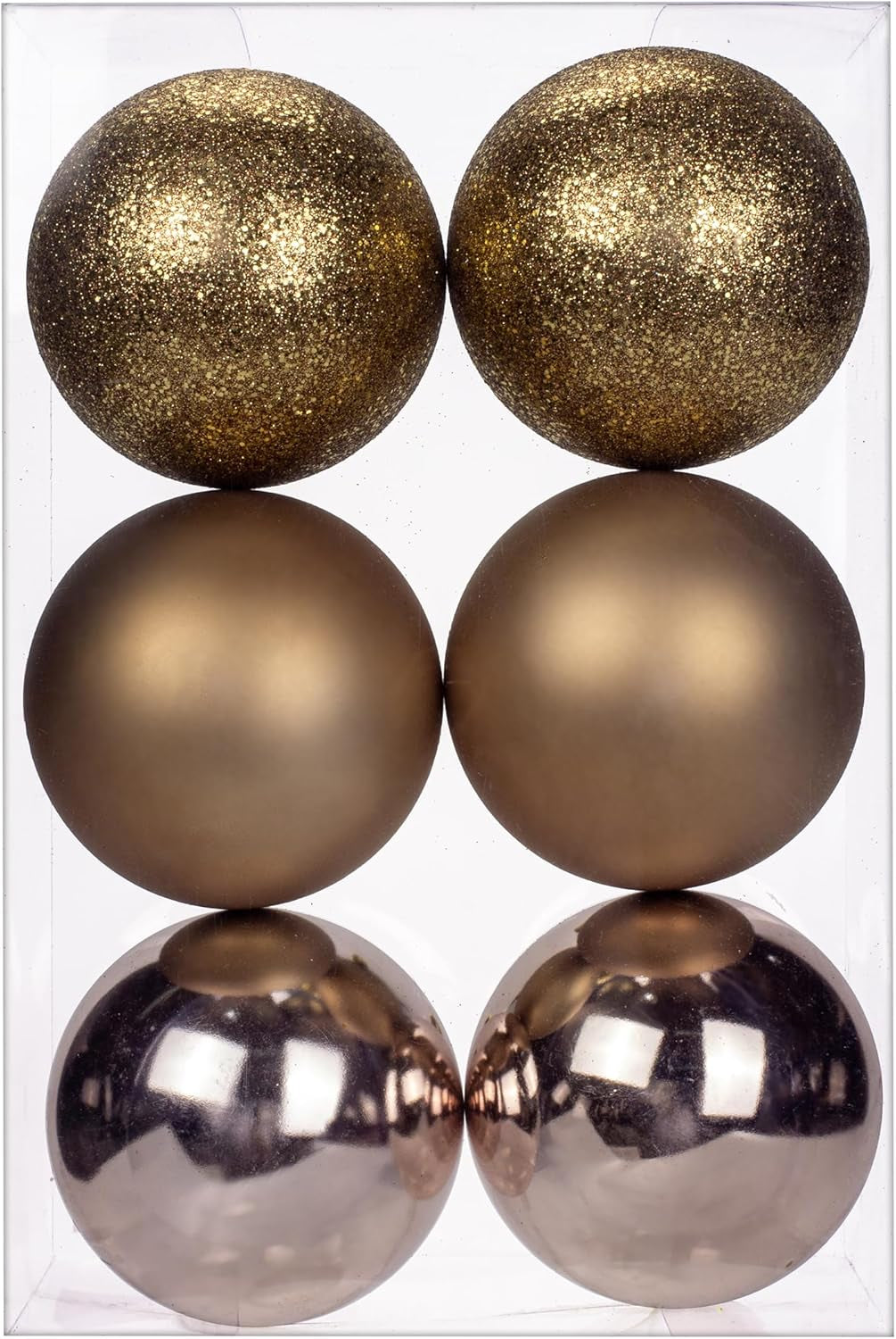 3.94" Large Christmas Balls Shatterproof Red Christmas Ornaments 6 Pcs Big Red Christmas Ornaments for Christmas Tree Holiday Wedding Party Decoration