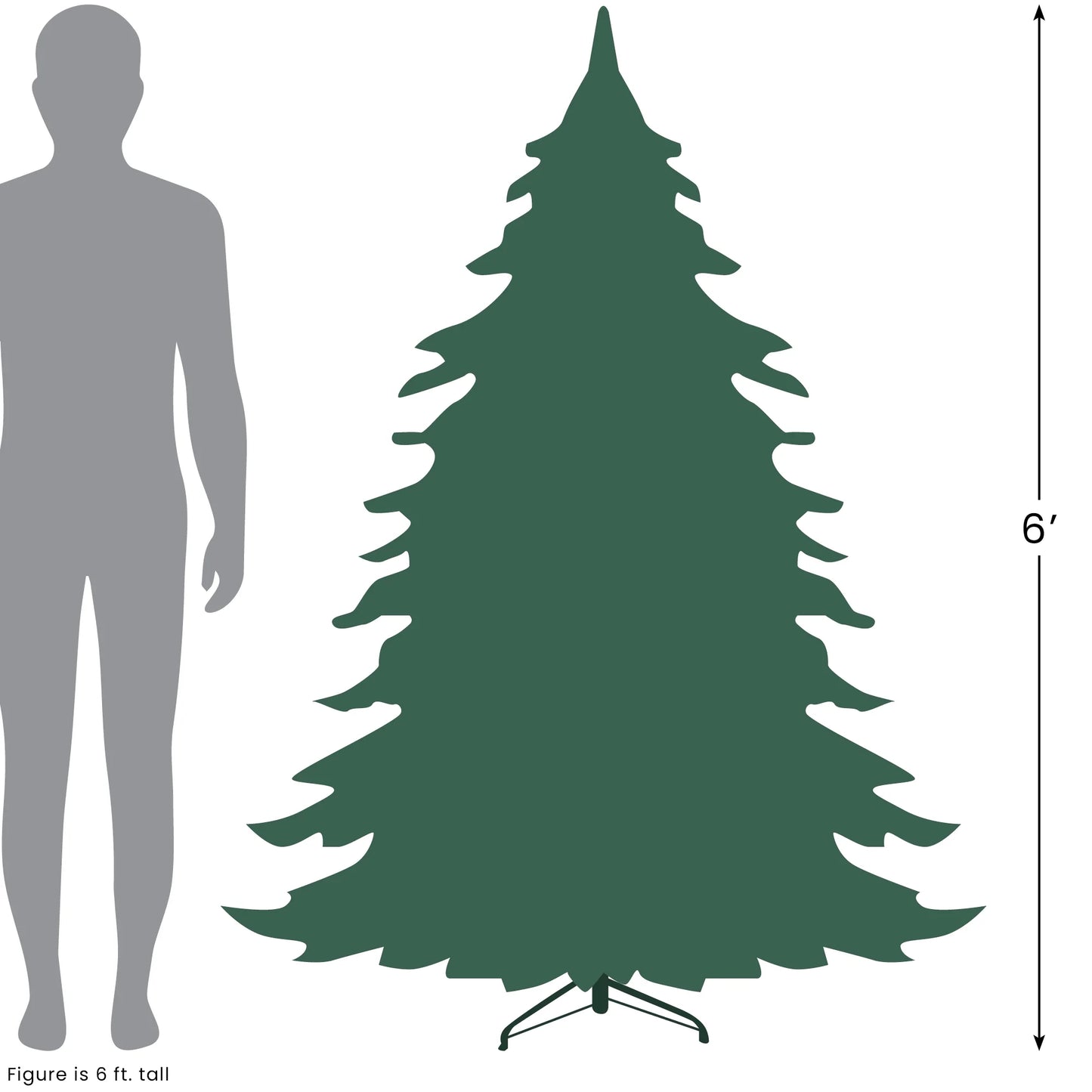 Pencil Northern Balsam Fir Artificial Christmas Tree - 6' - Unlit