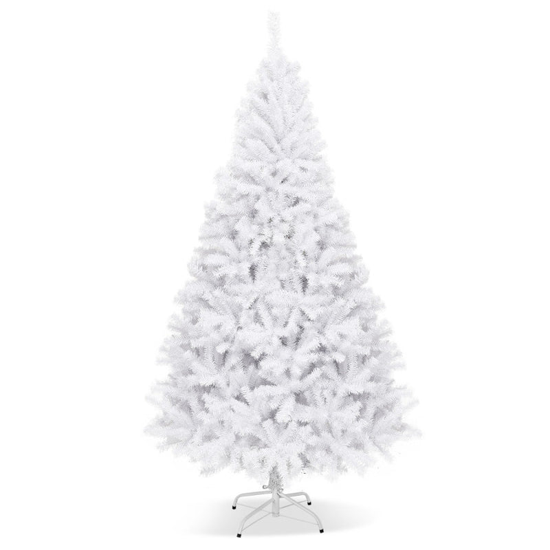 6/7.5/9 Feet White Christmas Tree with Metal Stand