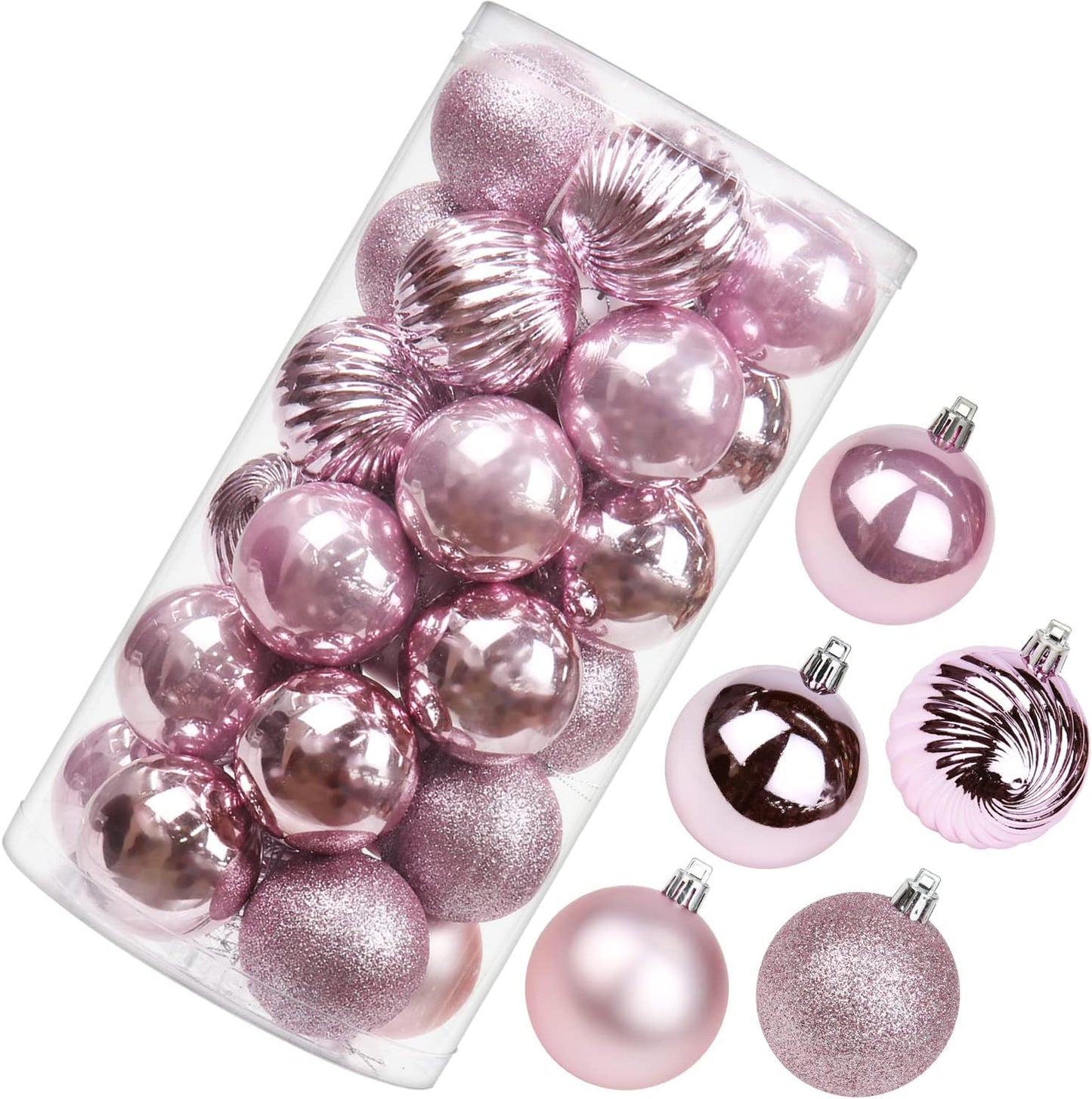 3.94" Large Christmas Balls Shatterproof Red Christmas Ornaments 6 Pcs Big Red Christmas Ornaments for Christmas Tree Holiday Wedding Party Decoration