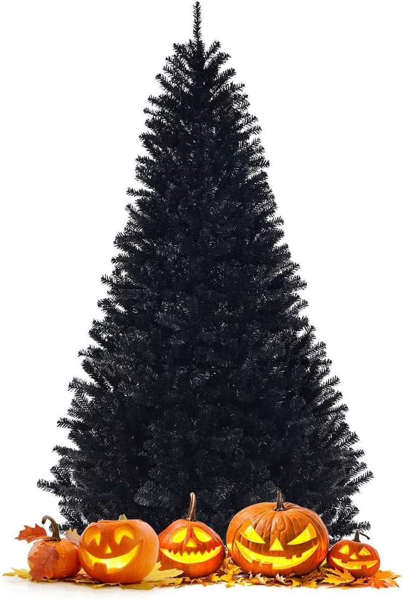 Pink Christmas Tree, 4.5 Ft Xmas Decoration Tree W/ 348 Snow Flocked PVC Tips & Metal Stand, Full-Bodied Unlit Artificial Tree for Indoor Festival Holiday Use