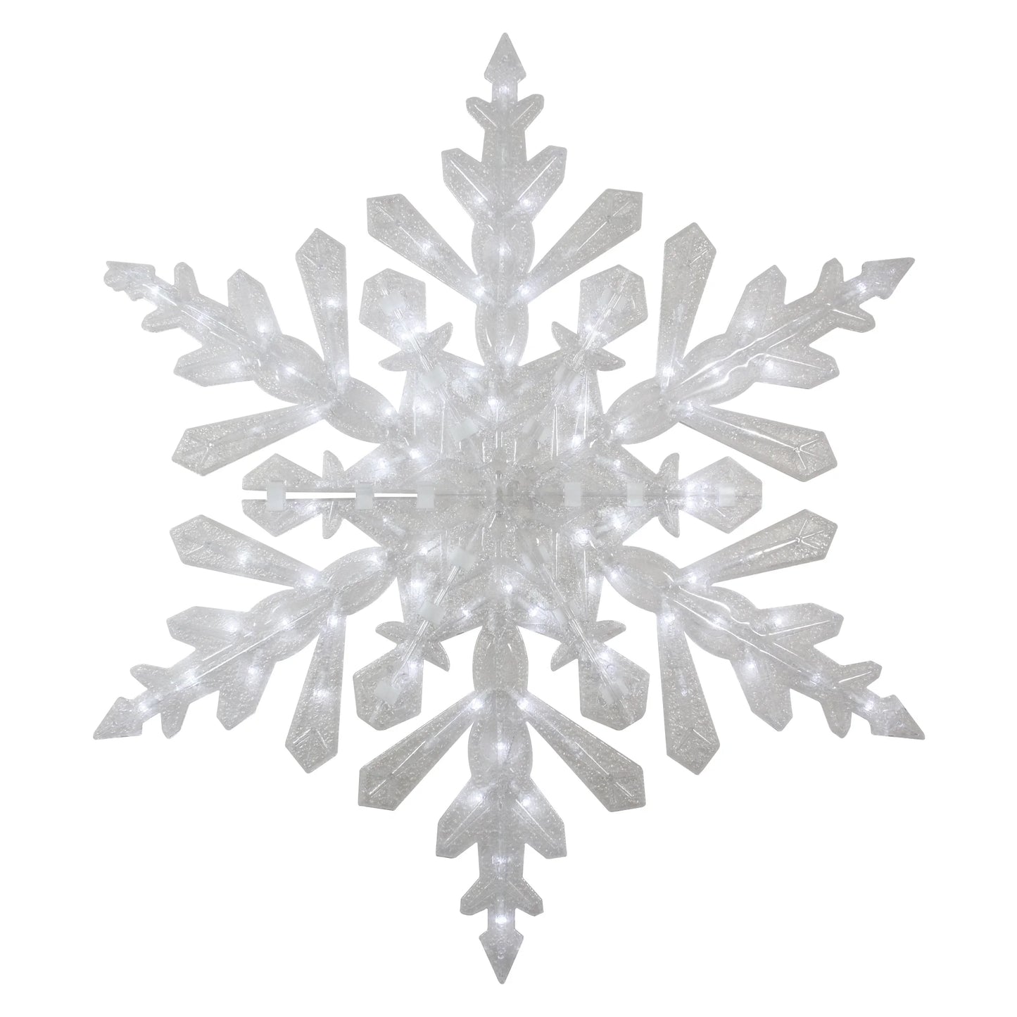 LED Lighted Twinkling Snowflake Christmas Outdoor Decoration - 47" - Cool White