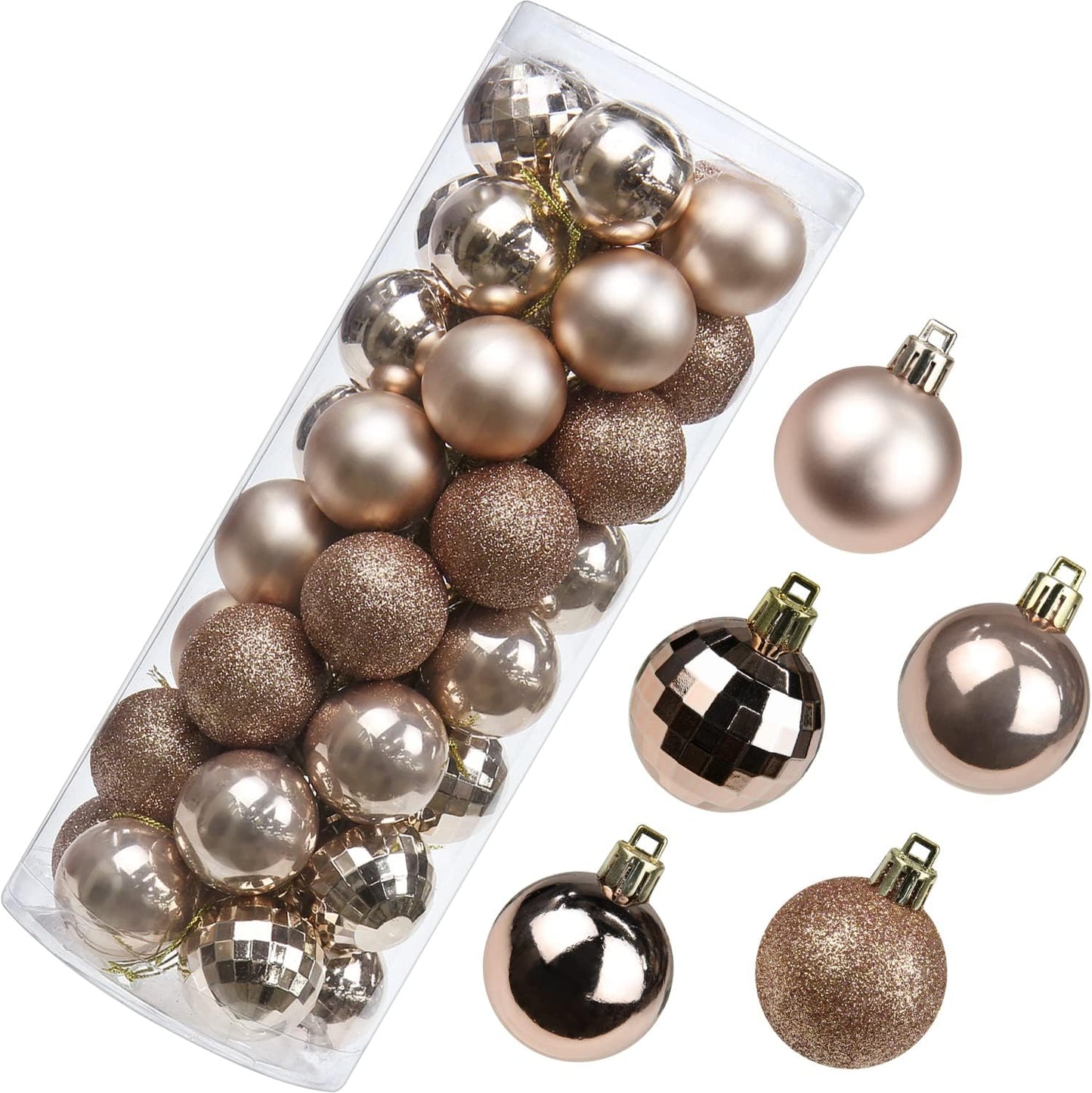 3.94" Large Christmas Balls Shatterproof Red Christmas Ornaments 6 Pcs Big Red Christmas Ornaments for Christmas Tree Holiday Wedding Party Decoration