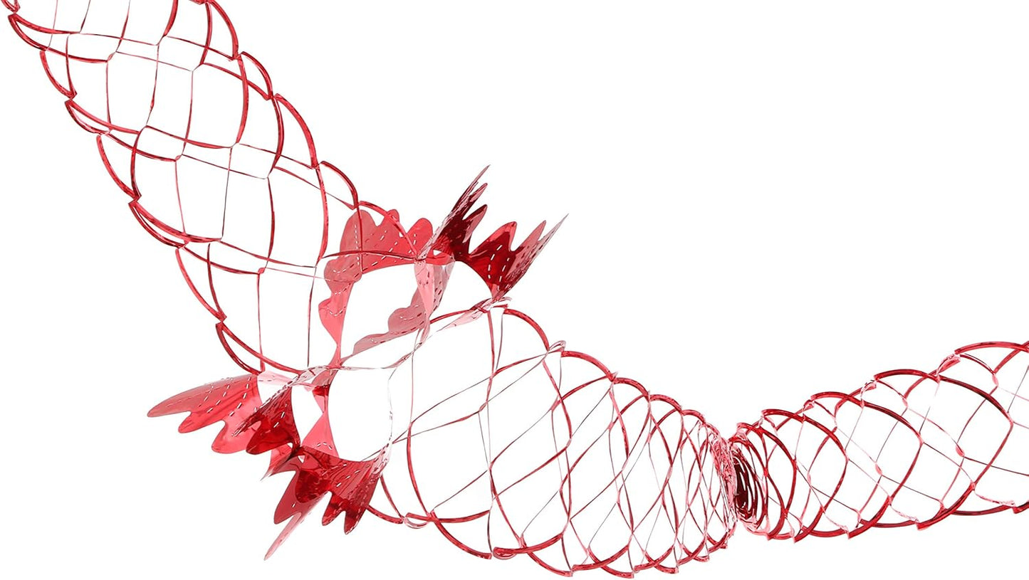 Christmas Garland 9ft Red – 2 Piece Hanging Decoration Set