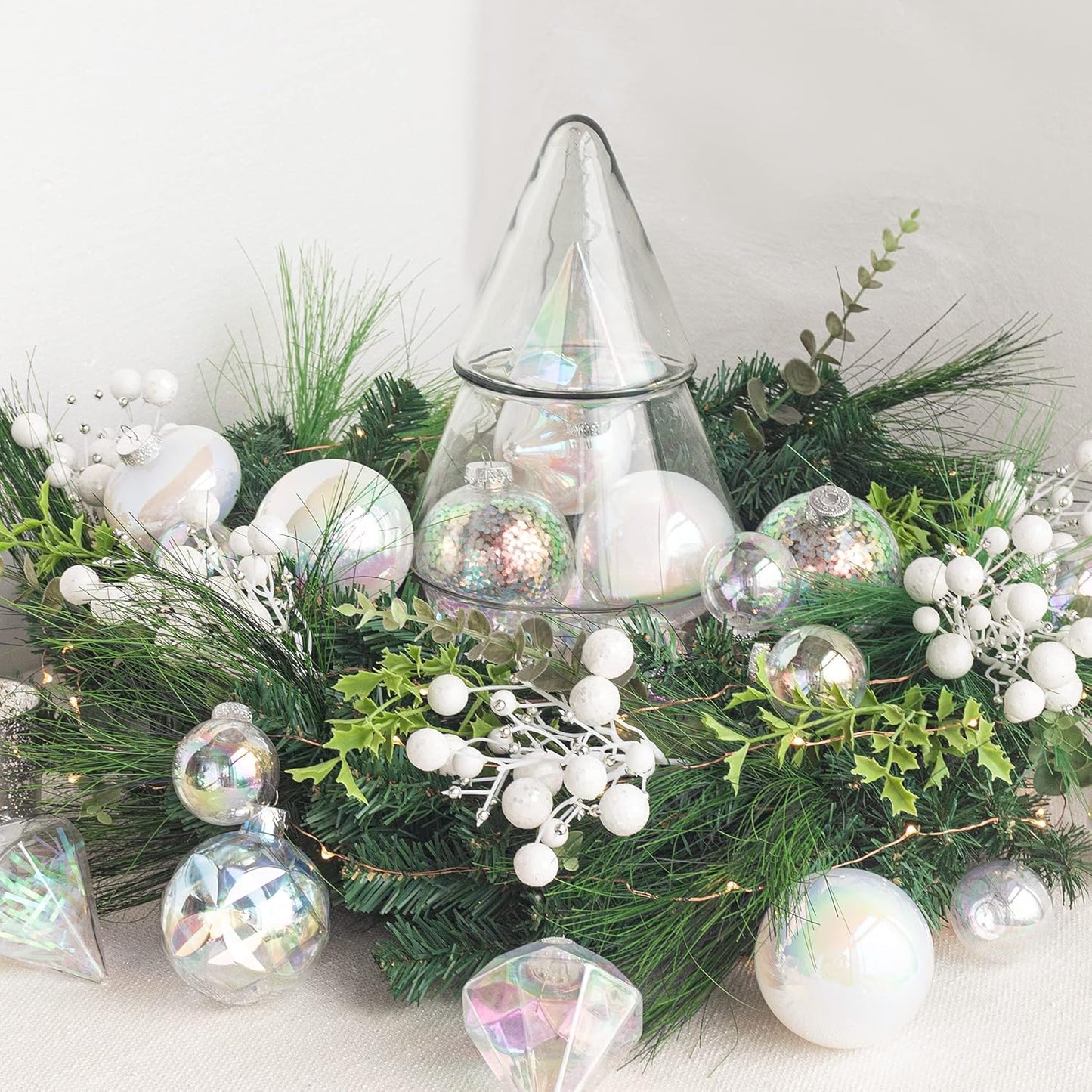36Pcs Iridescent Shatterproof Christmas Tree Ornaments Set