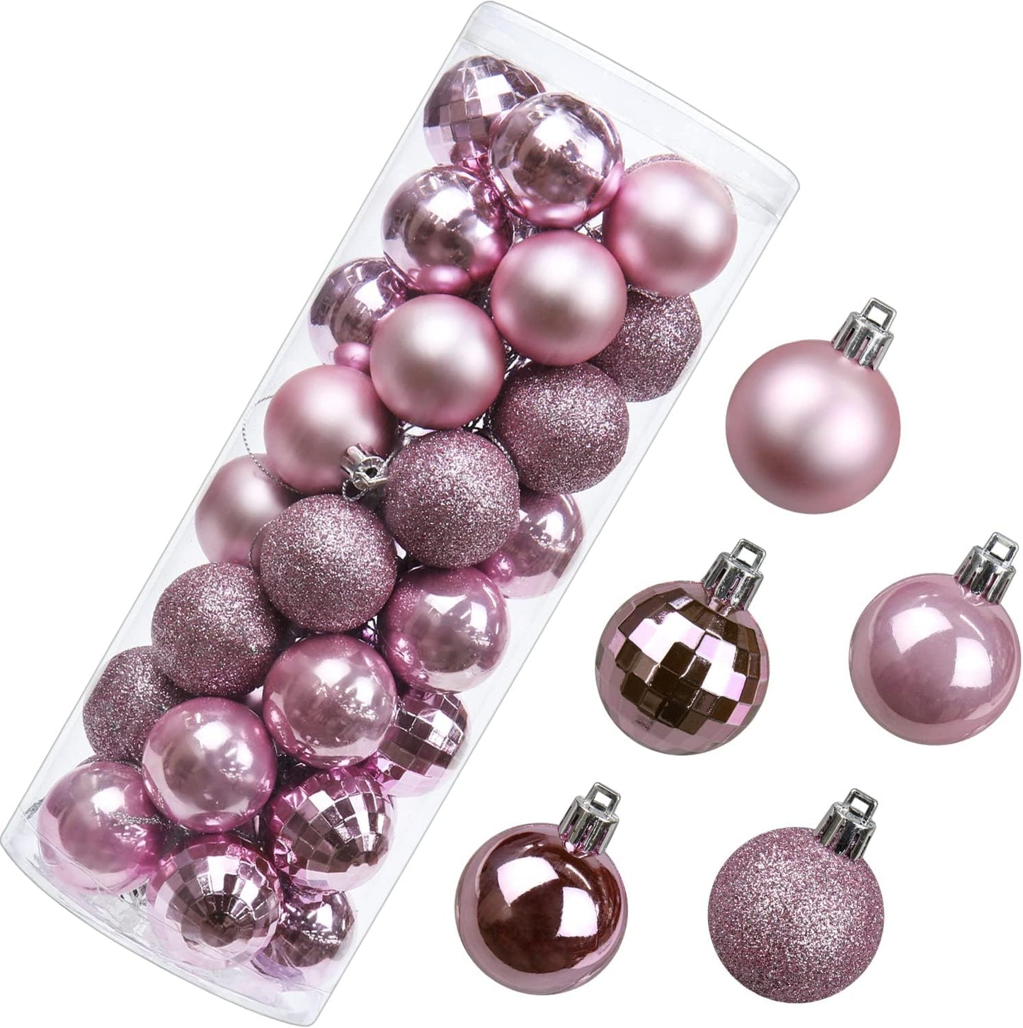 3.94" Large Christmas Balls Shatterproof Red Christmas Ornaments 6 Pcs Big Red Christmas Ornaments for Christmas Tree Holiday Wedding Party Decoration