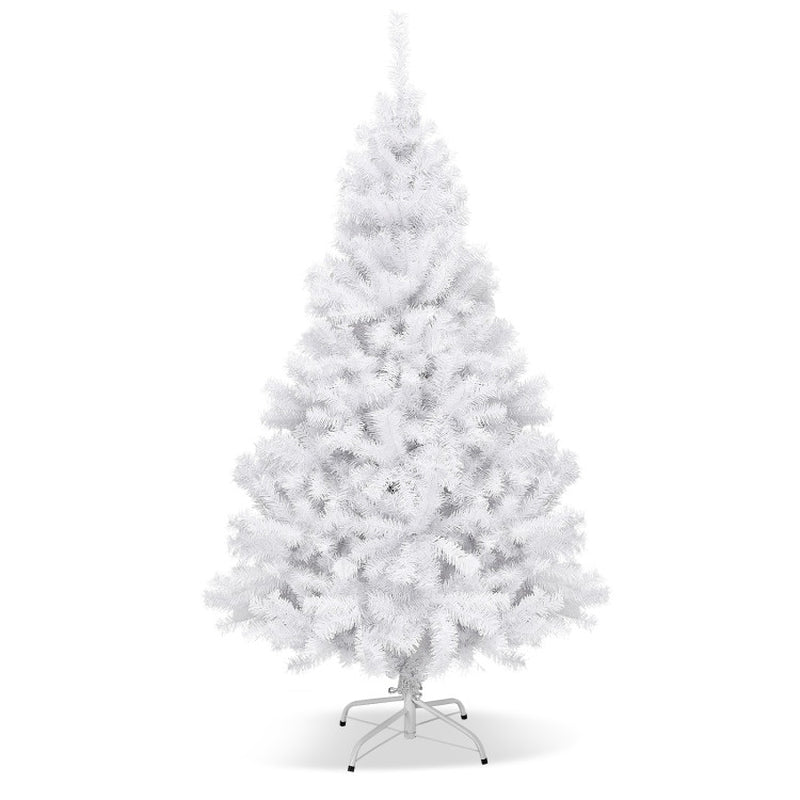 6/7.5/9 Feet White Christmas Tree with Metal Stand