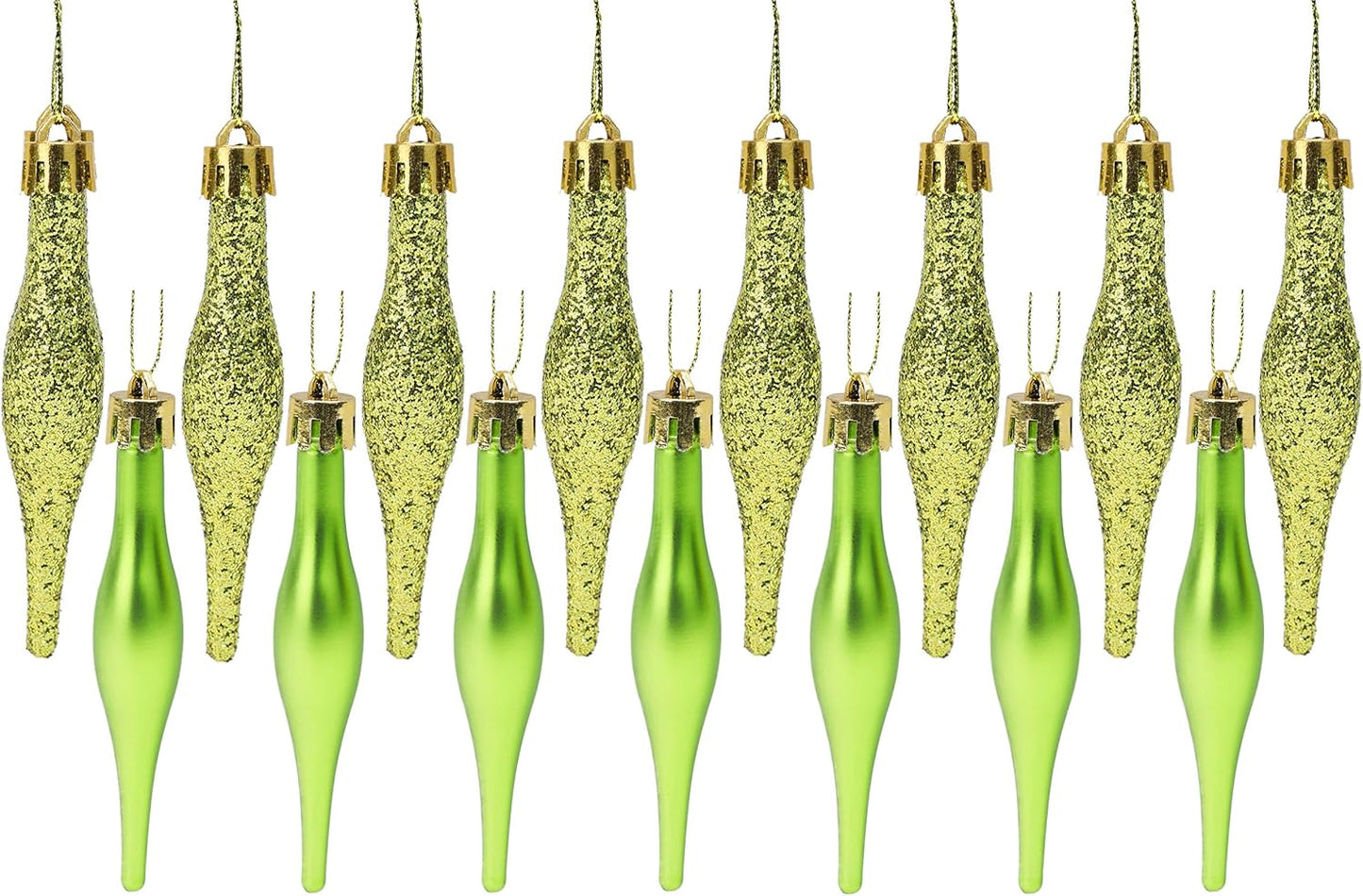 ® Pack of 15-8.5Cm Droplet Baubles - Matte & Glitter Design - Christmas Ornaments (Rioja Red)