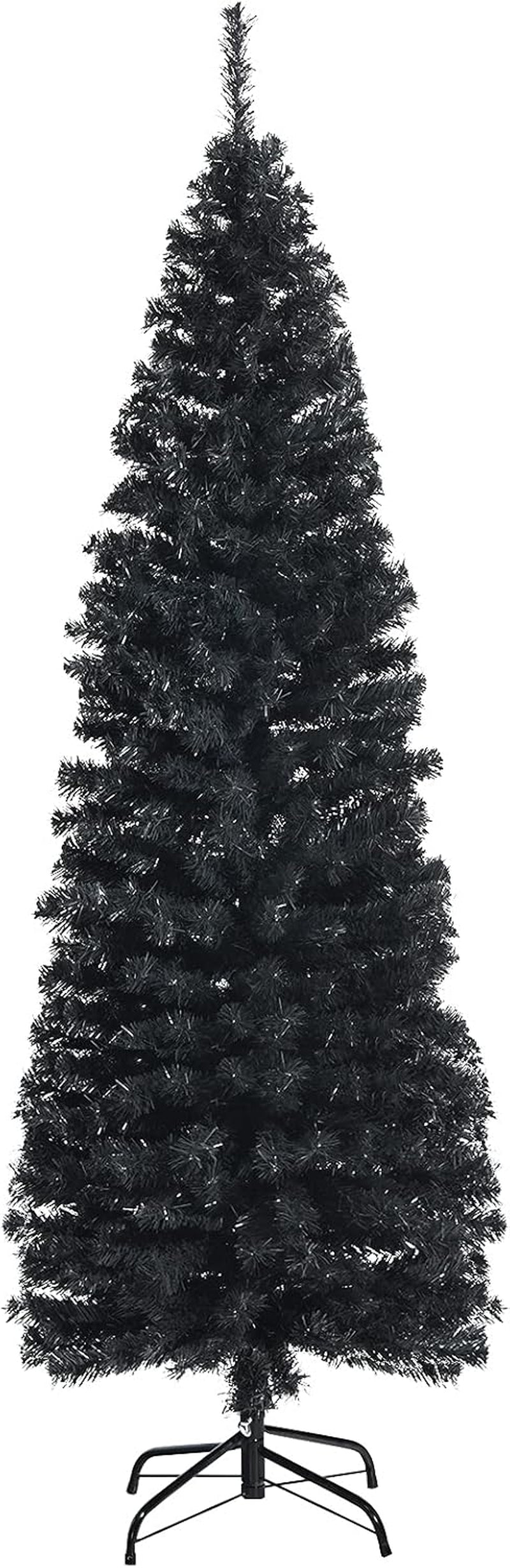 6Ft Sliver Pencil Christmas Tree, Artificial Slim Tree, Electroplated Technology, Xmas Decor for Indoor and Outdoor