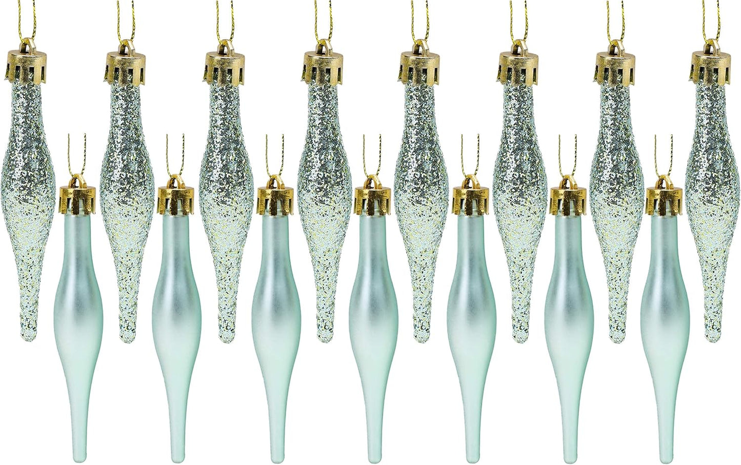 ® Pack of 15-8.5Cm Droplet Baubles - Matte & Glitter Design - Christmas Ornaments (Rioja Red)