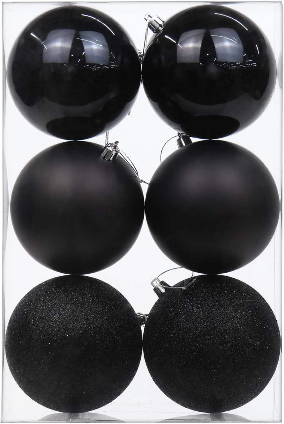3.94" Large Christmas Balls Shatterproof Red Christmas Ornaments 6 Pcs Big Red Christmas Ornaments for Christmas Tree Holiday Wedding Party Decoration