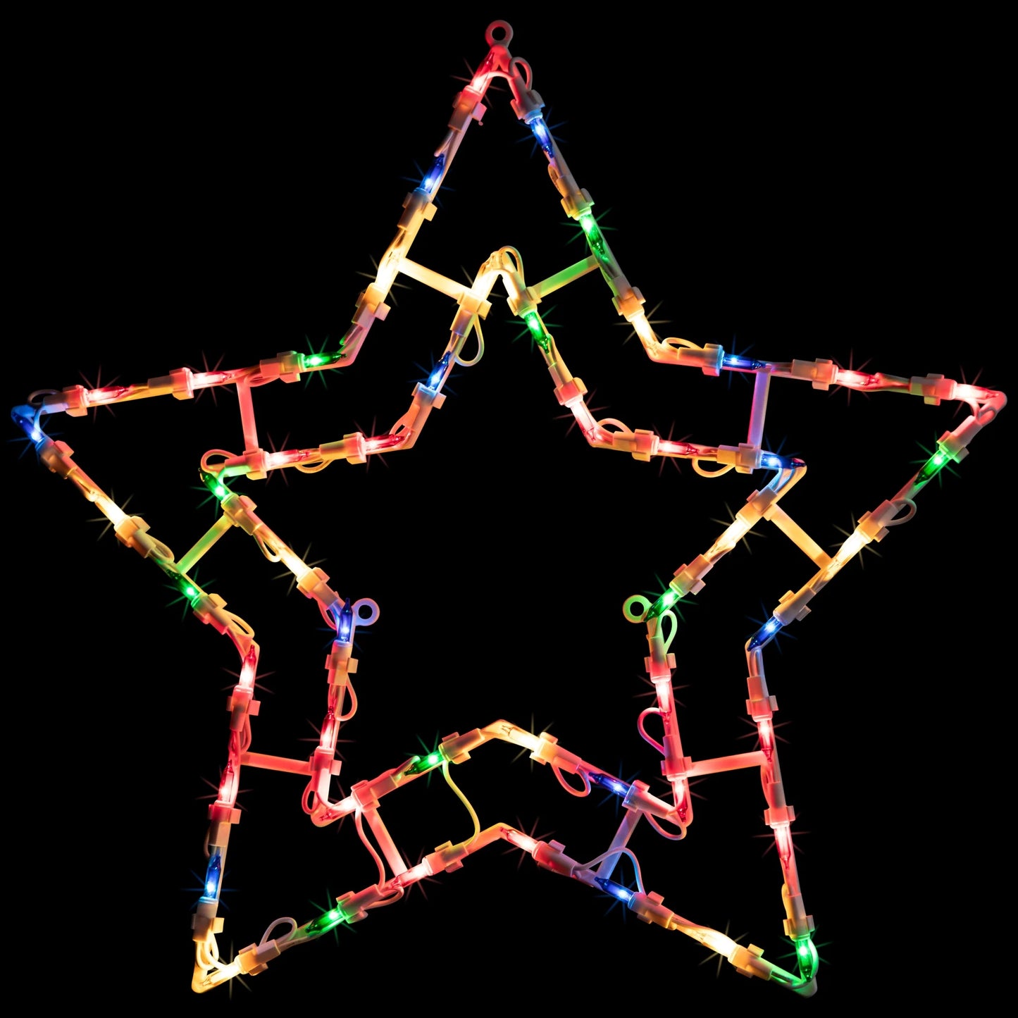 Stars,Star Shaped,Pre Lit Feature,Multicolored,Stars Christmas Hanging Decoration