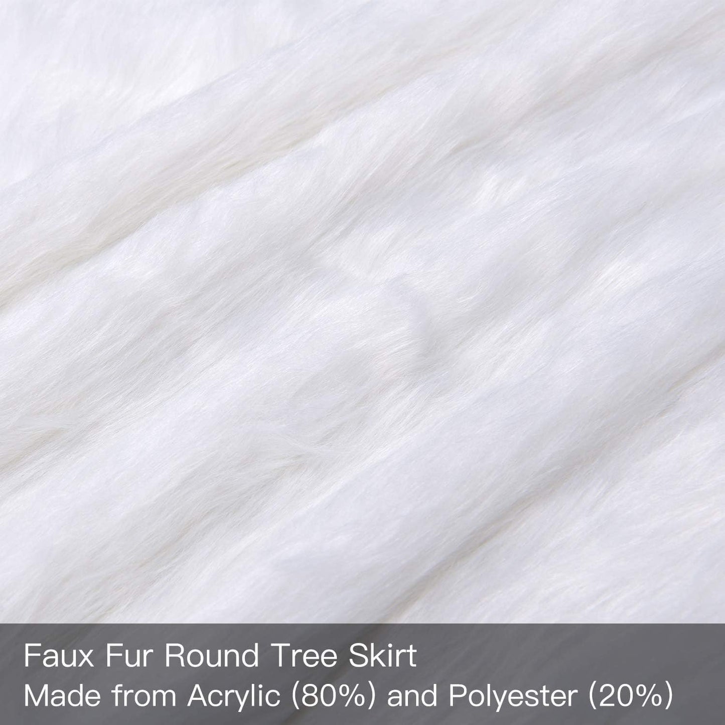 Christmas Tree Skirt, 48 Inch White Soft Faux Fur Tree Skirts Plush Christmas Decorations, White Ornaments Christmas Tree Skirts Xmas Decorations Indoor Holiday Party Decor