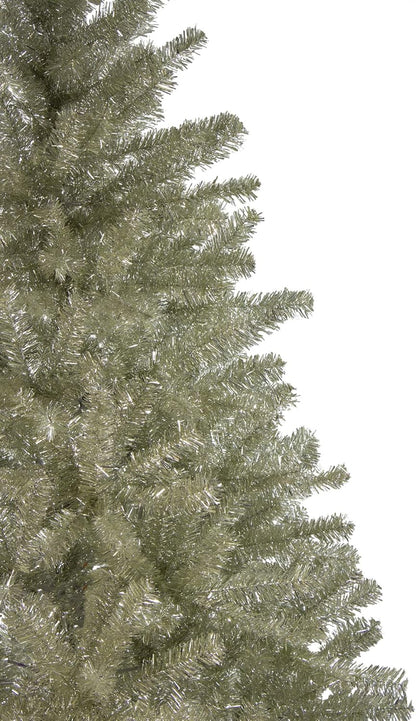 6' Unlit Medium Sheer Champagne Tinsel Artificial Christmas Tree