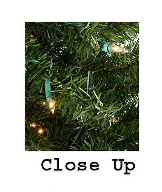9' X 12" Prelit Canadian Green Pine Artificial Christmas Garland - Clear Lights