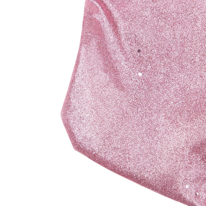 21" Pink and Silver Glittered Princess Christmas Stocking with Cuff
