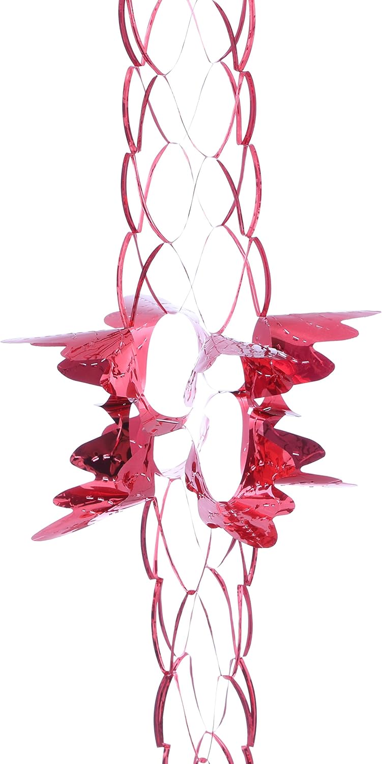Christmas Garland 9ft Red – 2 Piece Hanging Decoration Set