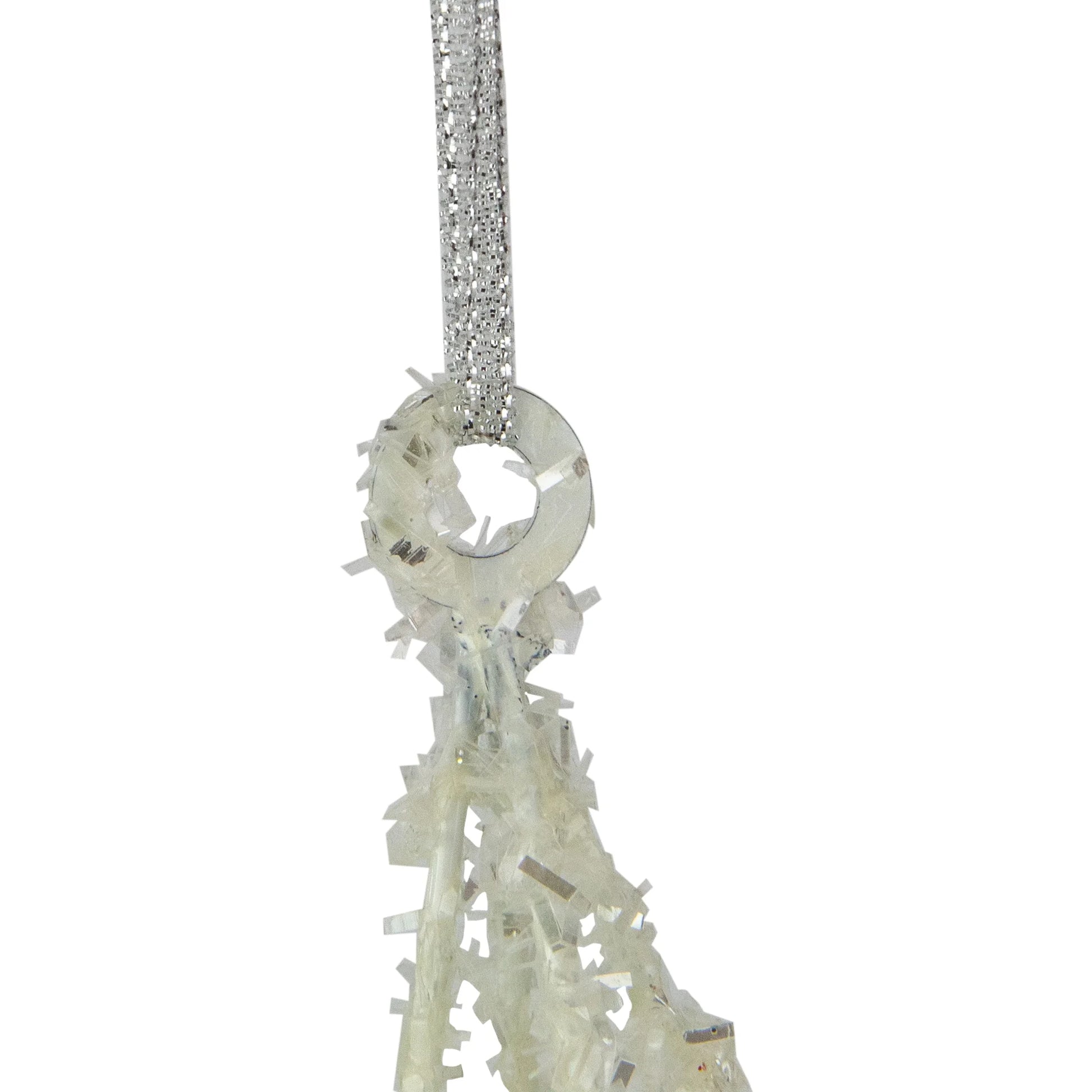 Starburst 3-D Glittered Christmas Ornament - 10" - White