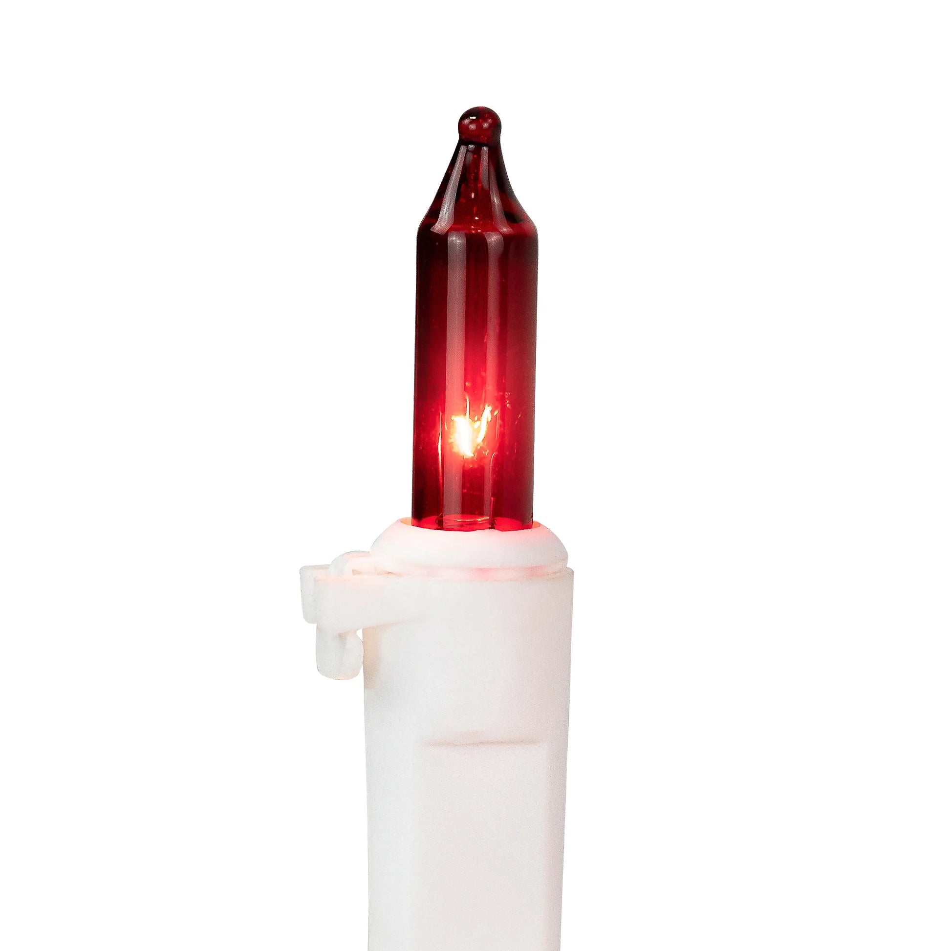 Mini Christmas Light Set - Red White and Blue - 10' White Wire - 50Ct
