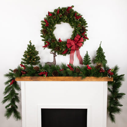 9' X 14" Unlit White Valley Pine Artificial Christmas Garland