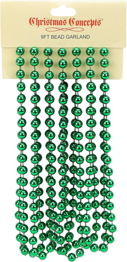 ® 9Ft Christmas Bead Chain - Christmas Bead Garlands - Christmas Ornaments (Turquoise)