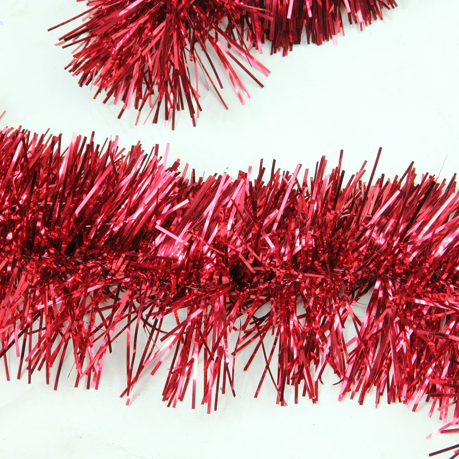 50' X 4" Unlit Shiny Red 6-Ply Foil Tinsel Christmas Garland