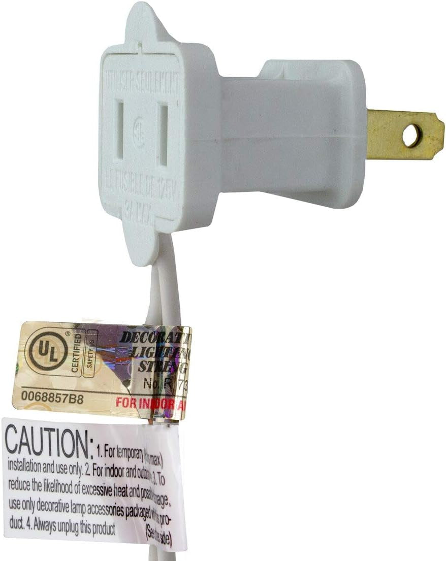 25 Count Multi-Color LED C7 Christmas Lights, 16 Ft White Wire
