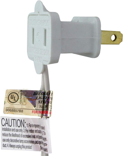 25 Count Multi-Color LED C7 Christmas Lights, 16 Ft White Wire
