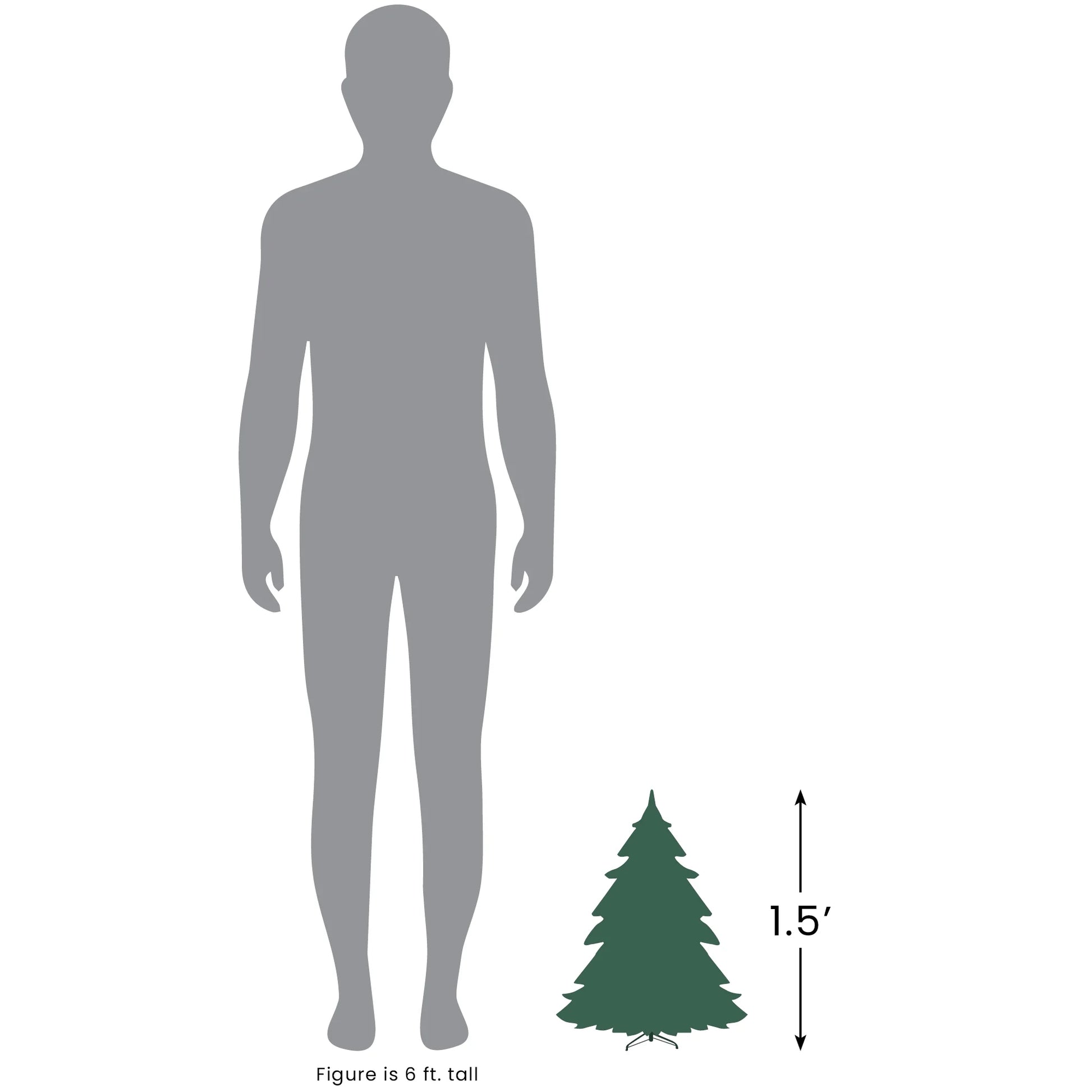 1.5 FT White Iridescent Spruce Artificial Christmas Tree - Unlit