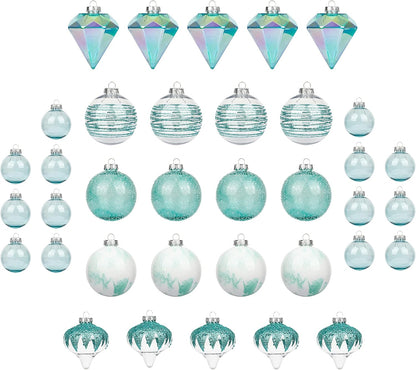 36Pcs Iridescent Shatterproof Christmas Tree Ornaments Set