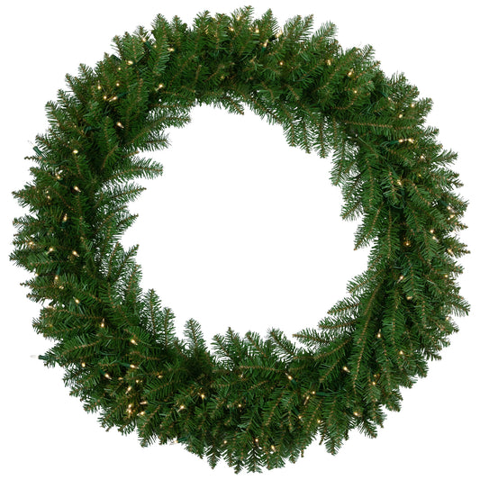 36" Prelit Eastern Pine Artificial Christmas Wreath - Clear Lights