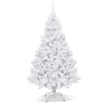 6/7.5/9 Feet White Christmas Tree with Metal Stand