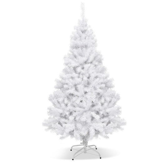 6/7.5/9 Feet White Christmas Tree with Metal Stand