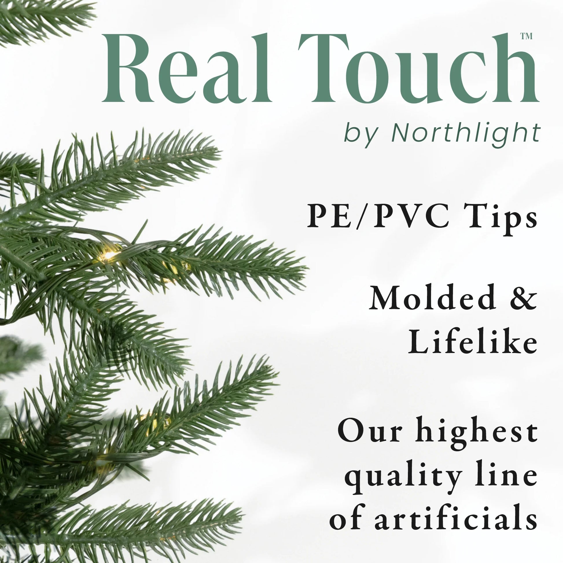 Real Touch™️ Slim Flocked Nordmann Fir Artificial Christmas Tree - 6.5' - Unlit