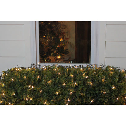 150Ct Mini Incandescent Christmas Net Lights Clear - 24' Green Wire