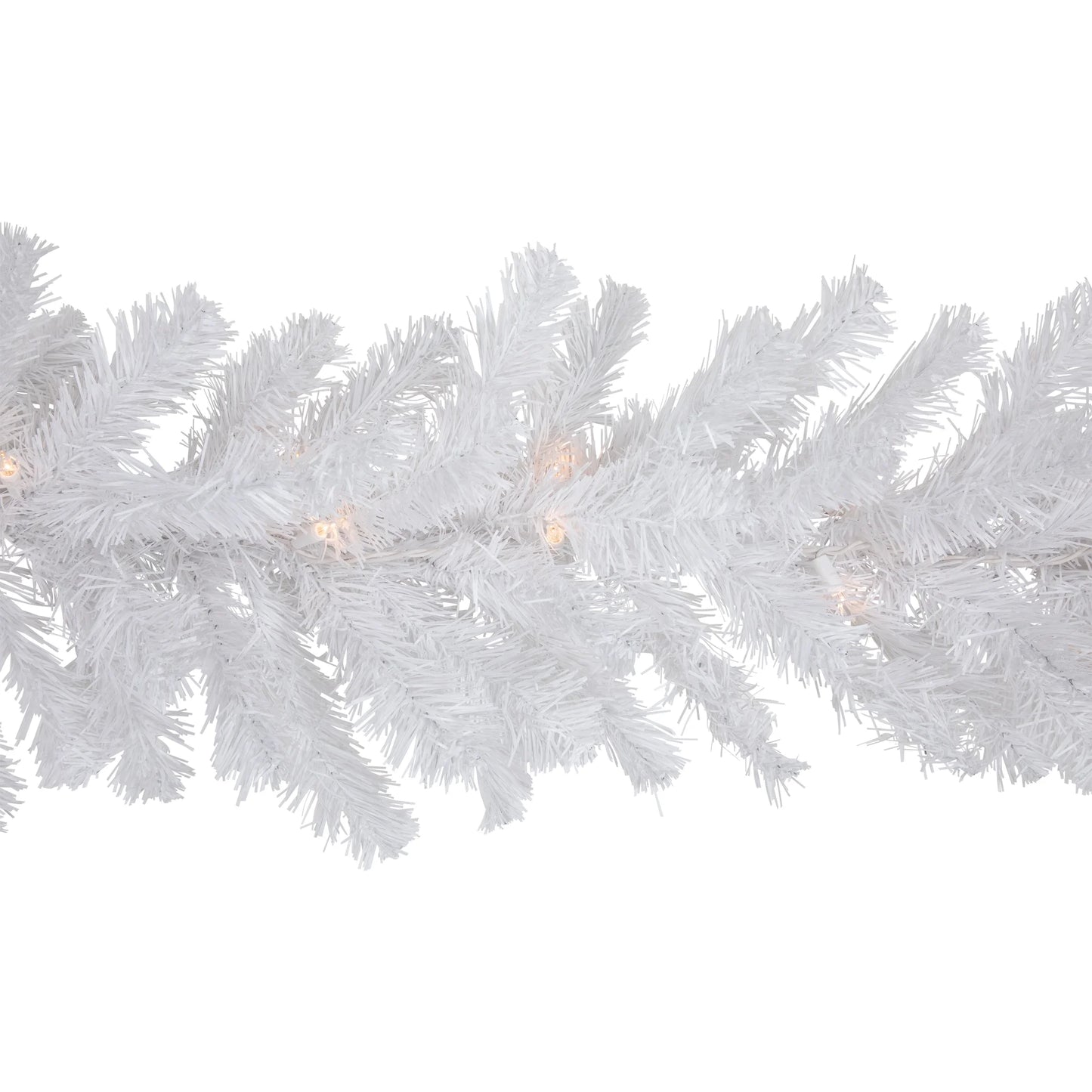 9' X 8" Prelit Snow White Artificial Christmas Garland - Clear Lights