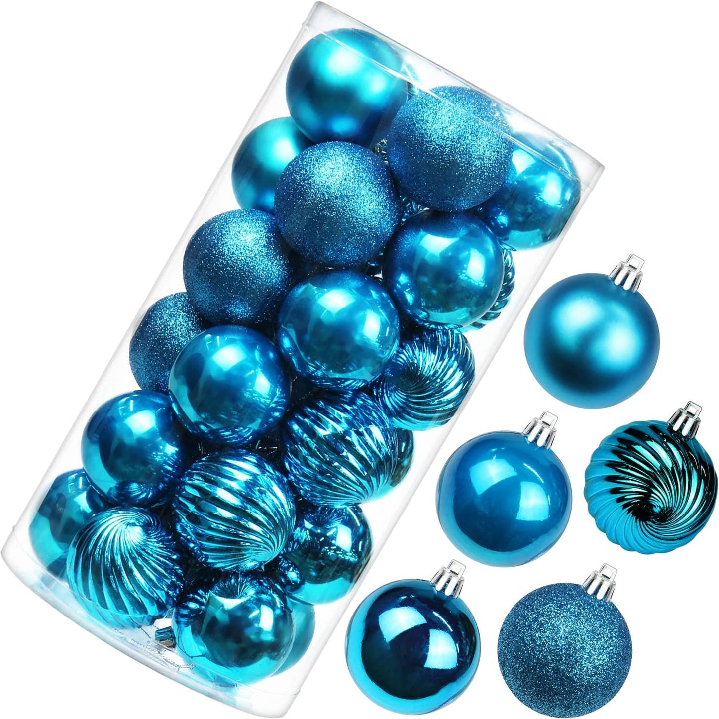 3.94" Large Christmas Balls Shatterproof Red Christmas Ornaments 6 Pcs Big Red Christmas Ornaments for Christmas Tree Holiday Wedding Party Decoration