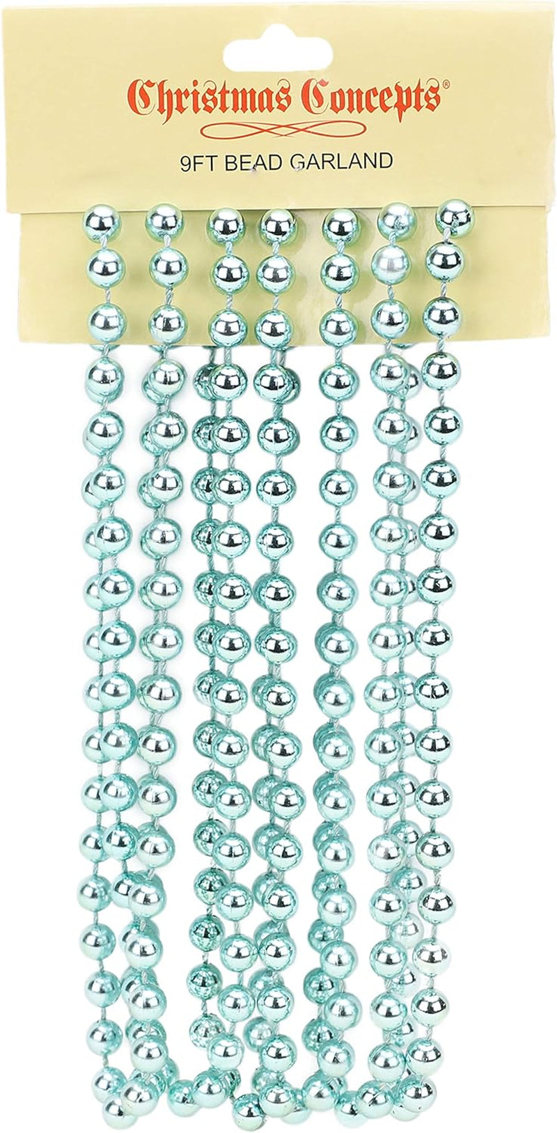 ® 9Ft Christmas Bead Chain - Christmas Bead Garlands - Christmas Ornaments (Turquoise)