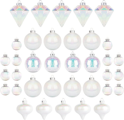36Pcs Iridescent Shatterproof Christmas Tree Ornaments Set
