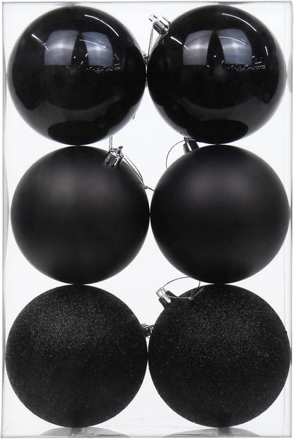 3.94" Large Christmas Balls Shatterproof Red Christmas Ornaments 6 Pcs Big Red Christmas Ornaments for Christmas Tree Holiday Wedding Party Decoration