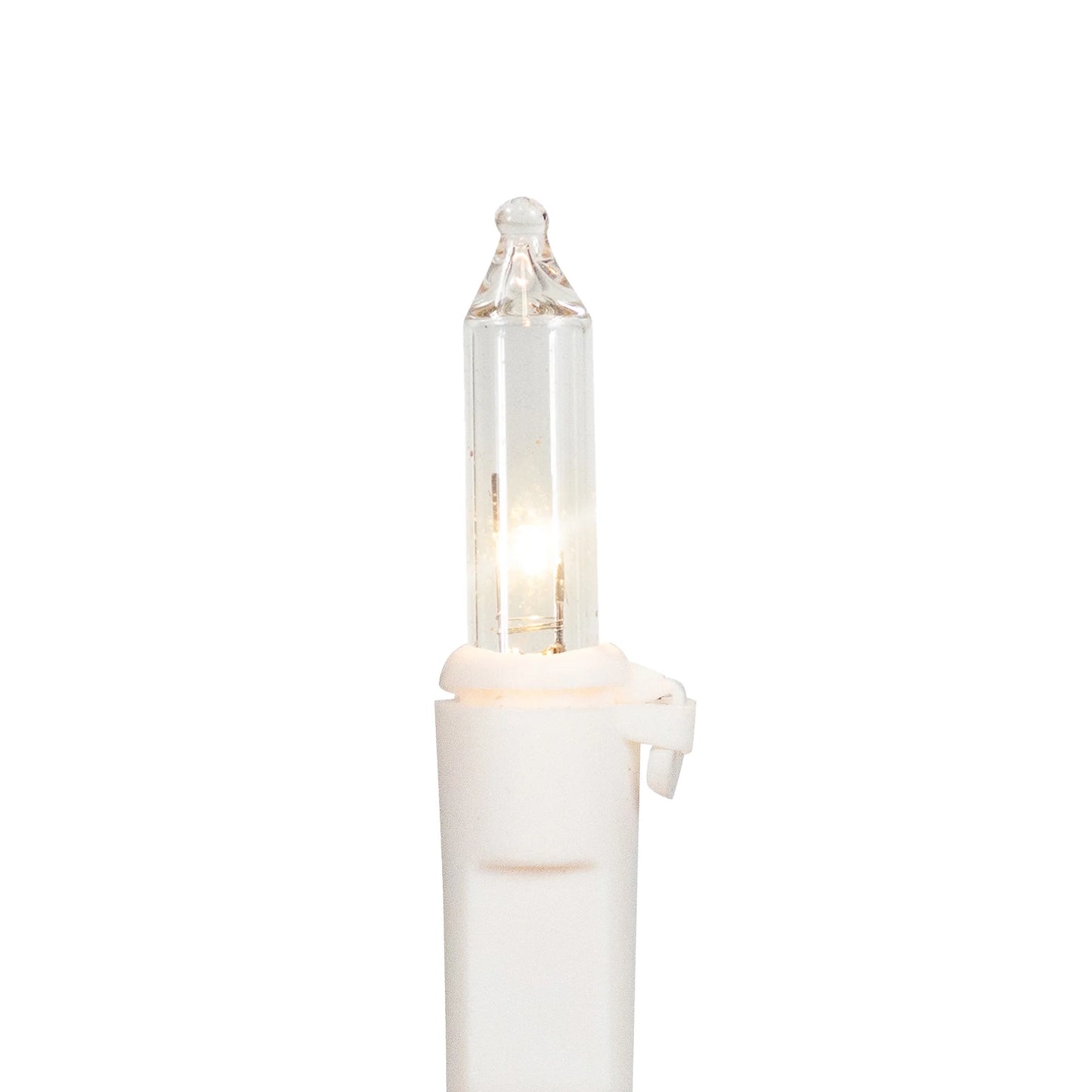 100-Count Red and Clear Mini Christmas Light Set, 20.25Ft White Wire
