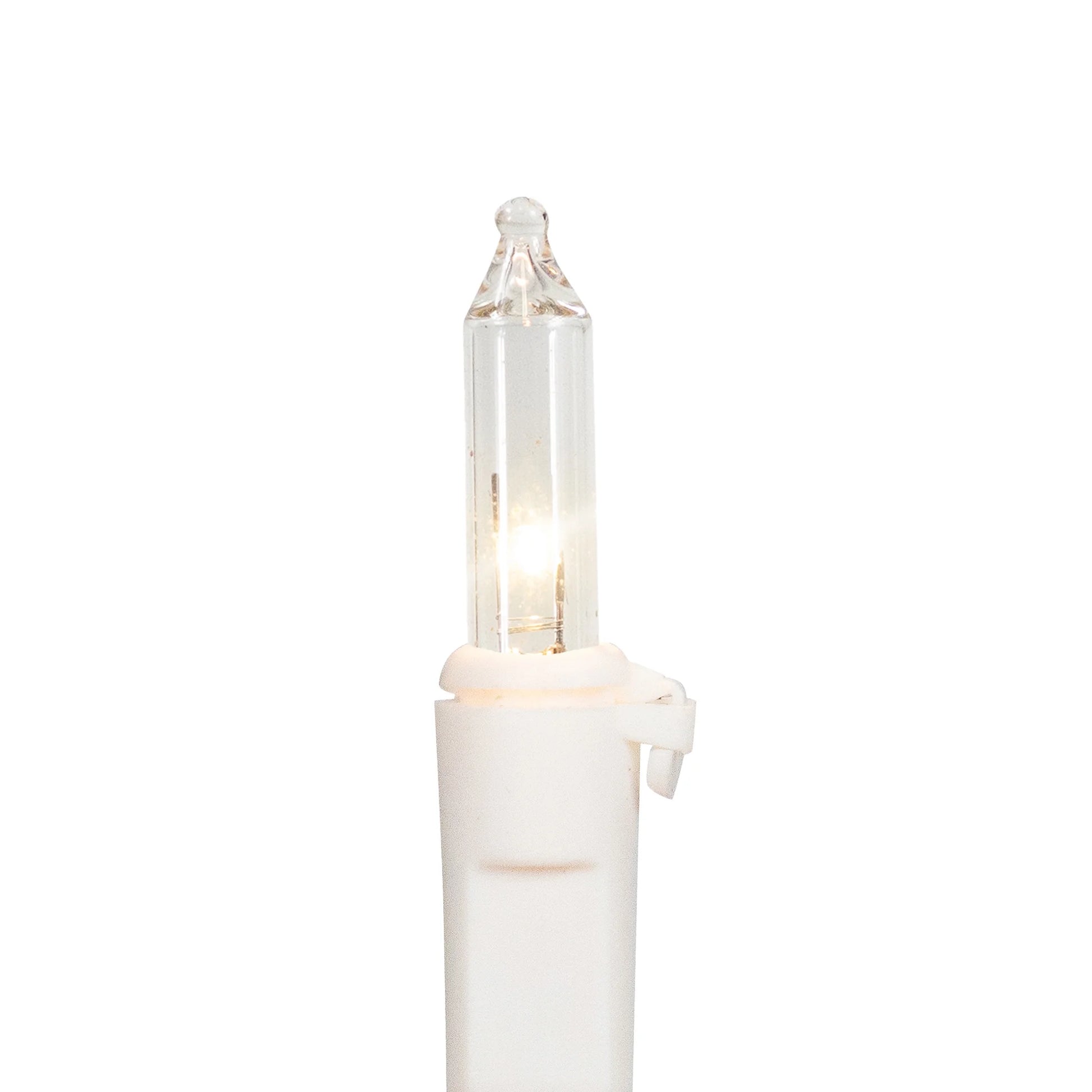 100-Count Red and Clear Mini Christmas Light Set, 20.25Ft White Wire