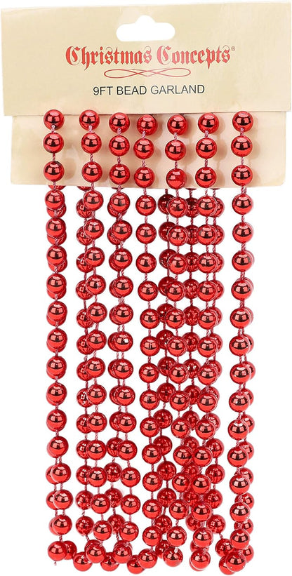 ® 9Ft Christmas Bead Chain - Christmas Bead Garlands - Christmas Ornaments (Turquoise)