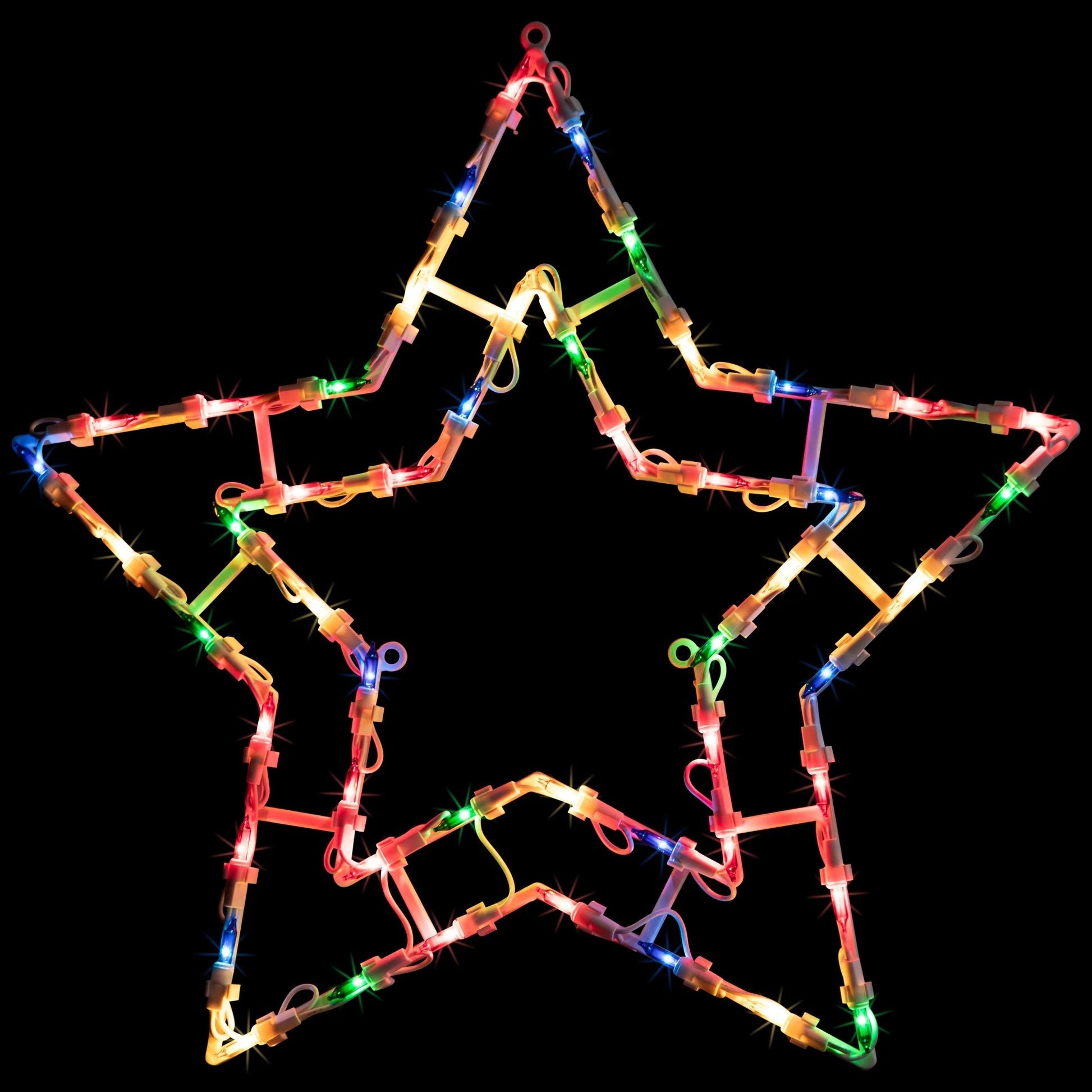 Stars,Star Shaped,Pre Lit Feature,Multicolored,Stars Christmas Hanging Decoration