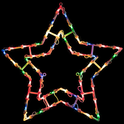 Stars,Star Shaped,Pre Lit Feature,Multicolored,Stars Christmas Hanging Decoration