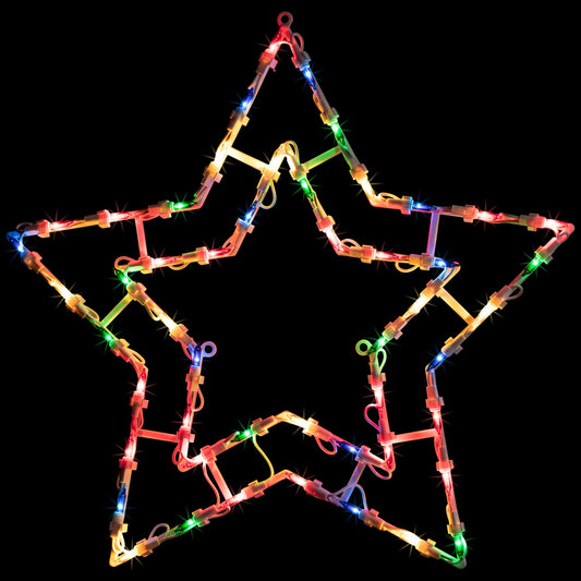Stars,Star Shaped,Pre Lit Feature,Multicolored,Stars Christmas Hanging Decoration